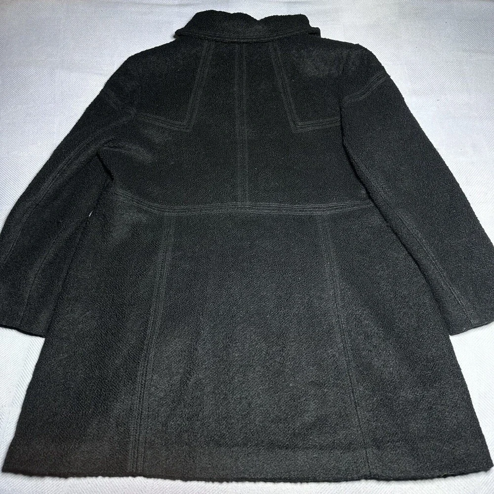 Jessica Simpson Black Wool Blend Boucle Textured Long Coat Women's Size‎ 2X